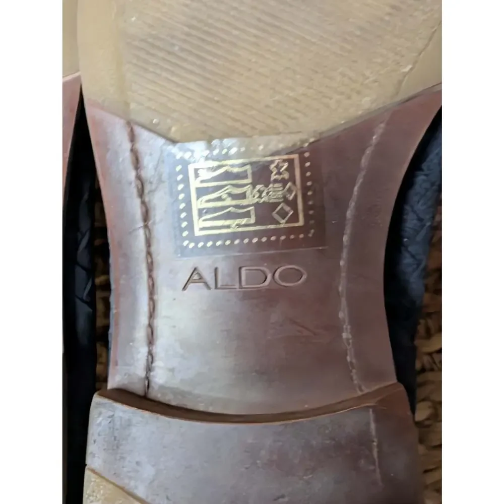 ALDO Men's 7.5 Blue Weave Woven Loafers Shoes Casual Pointed Toe Slip-On Comfort
